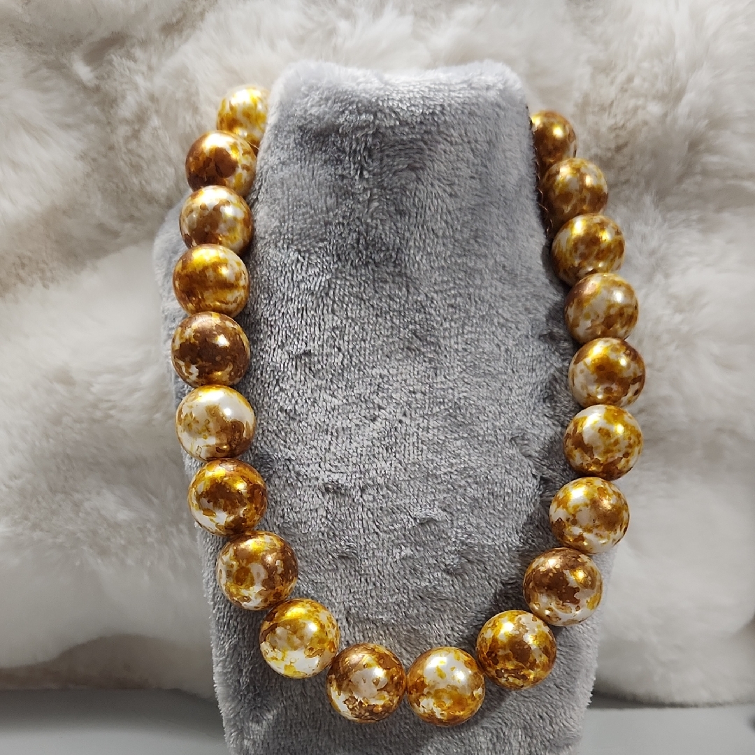 Vintage Vclm Nordstrom Designer Handpainted Beaded Statement Necklace